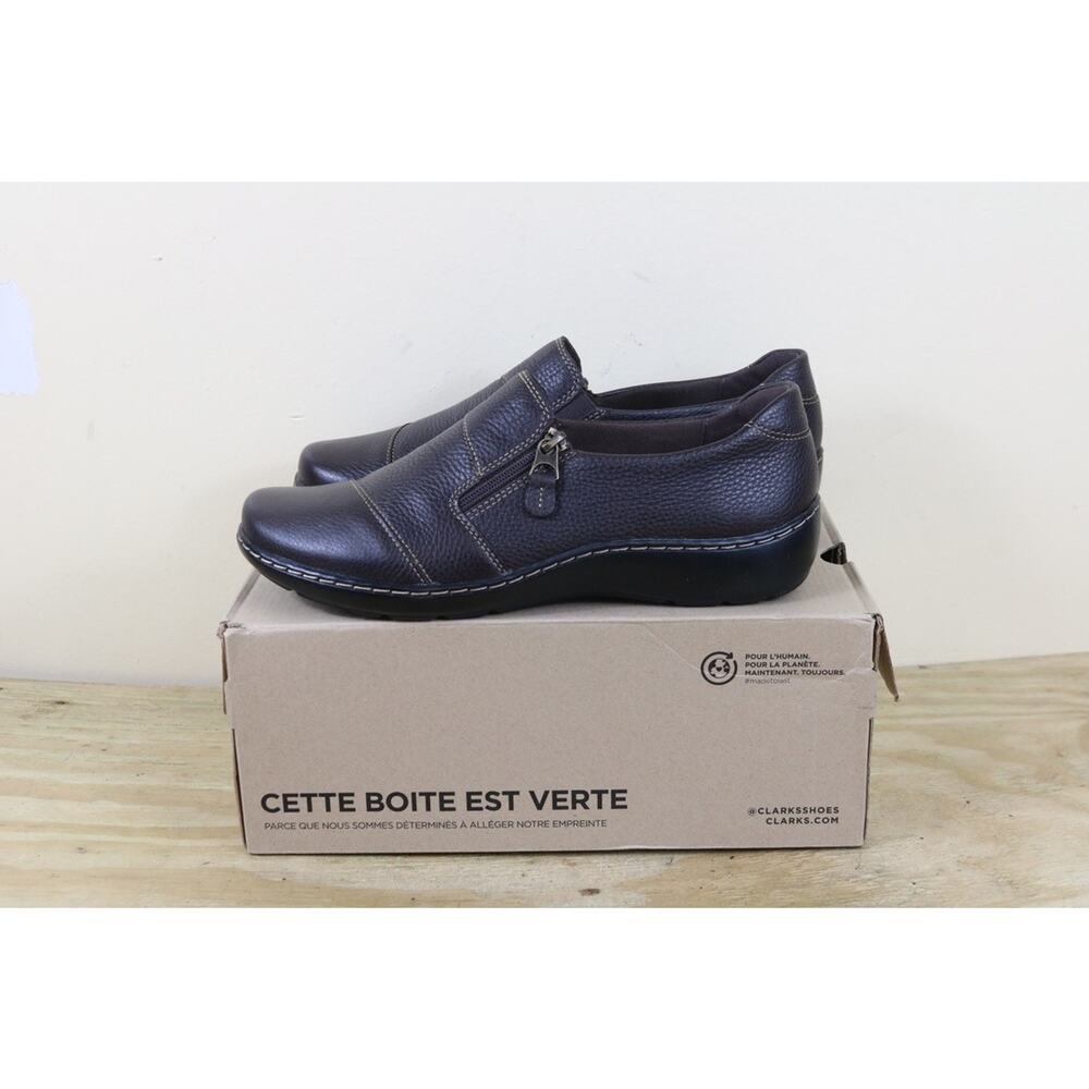 New Clarks Collection Shoes Womens 7 Brown Leather Loafers Cora Harbor